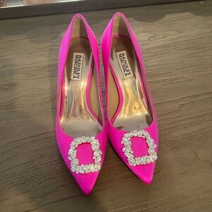 Pink jeweled heels